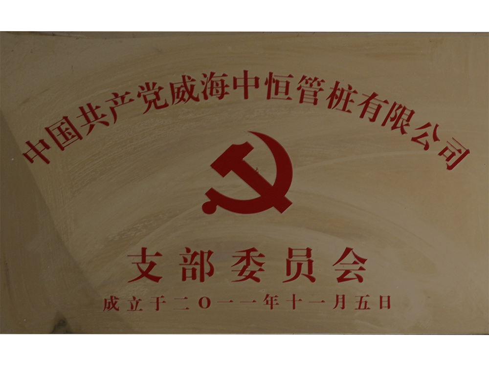 点击查看详细信息<br>标题：中国共产党威海中恒管桩有限公司 阅读次数：1763